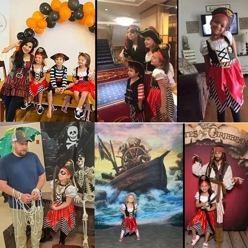 

2025 Halloween Robe de mariée de luxe pour filles, tenue de princesse à rayures avec tête de mort imprimée, avec chapeau, pièce