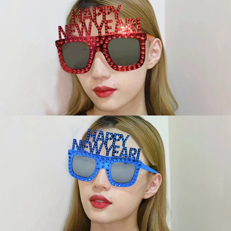 نظارات غير تقليدية لعيد الميلاد 2026 وهدايا رأس السنة الجديدة سنة جديدة سعيدة نظارات مزخرفة دعائم الحفلات لوازم حفلات السنة الجديدة #2