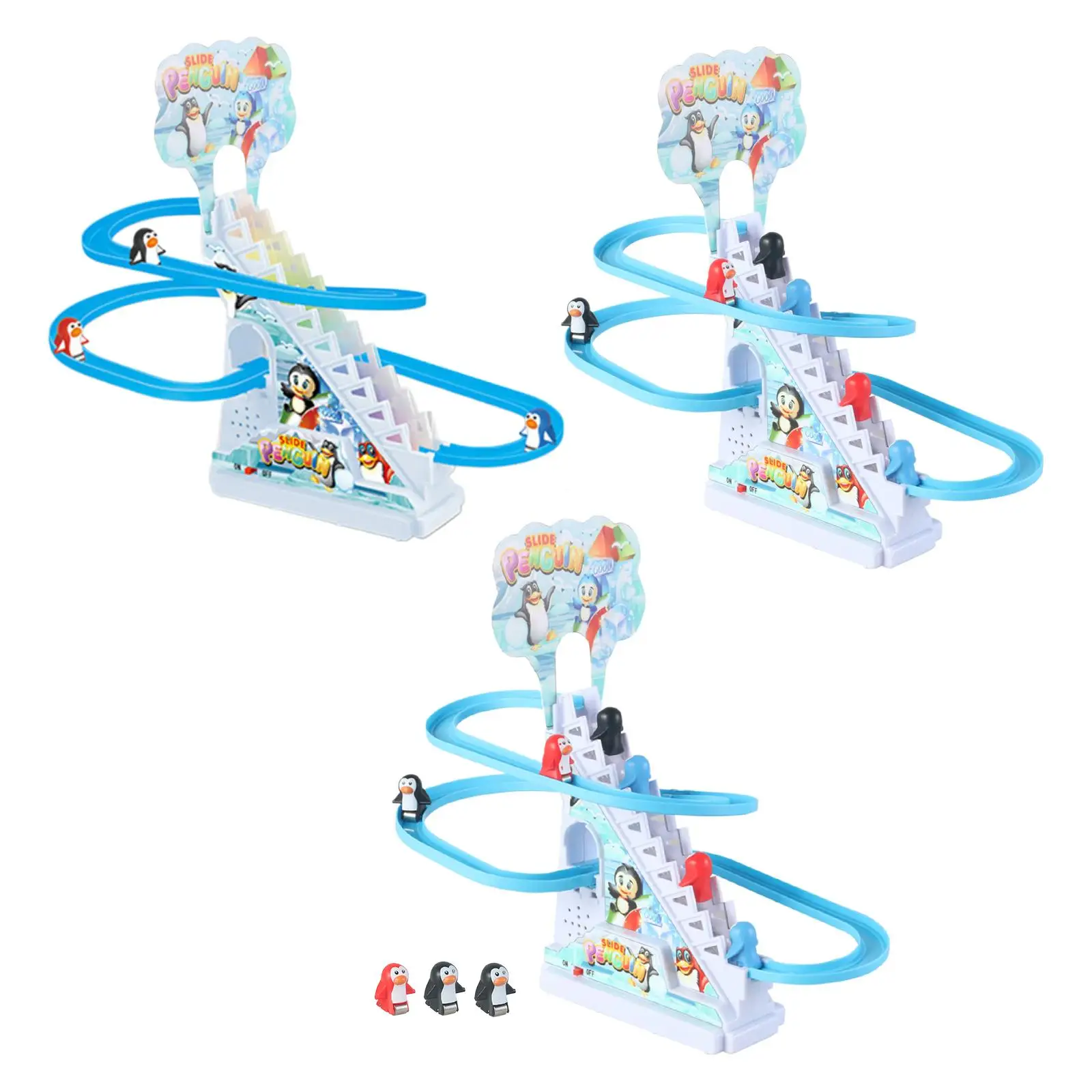 Penguin Climbing Toys with LED Flashing Lights and Music for Kids Toddlers