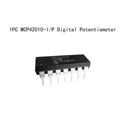 1PC MCP42010-I/P MCP42010 DIP-14  Single/Dual Digital Potentiometer with SPI Interface