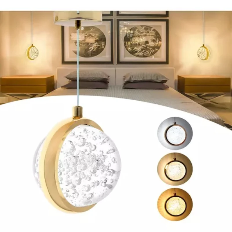 Luminaire Pendant Saturn Crystal Round Brightness 8019 Gold Color 110V/220V (Bivolt) Luminaires Ceiling Lights