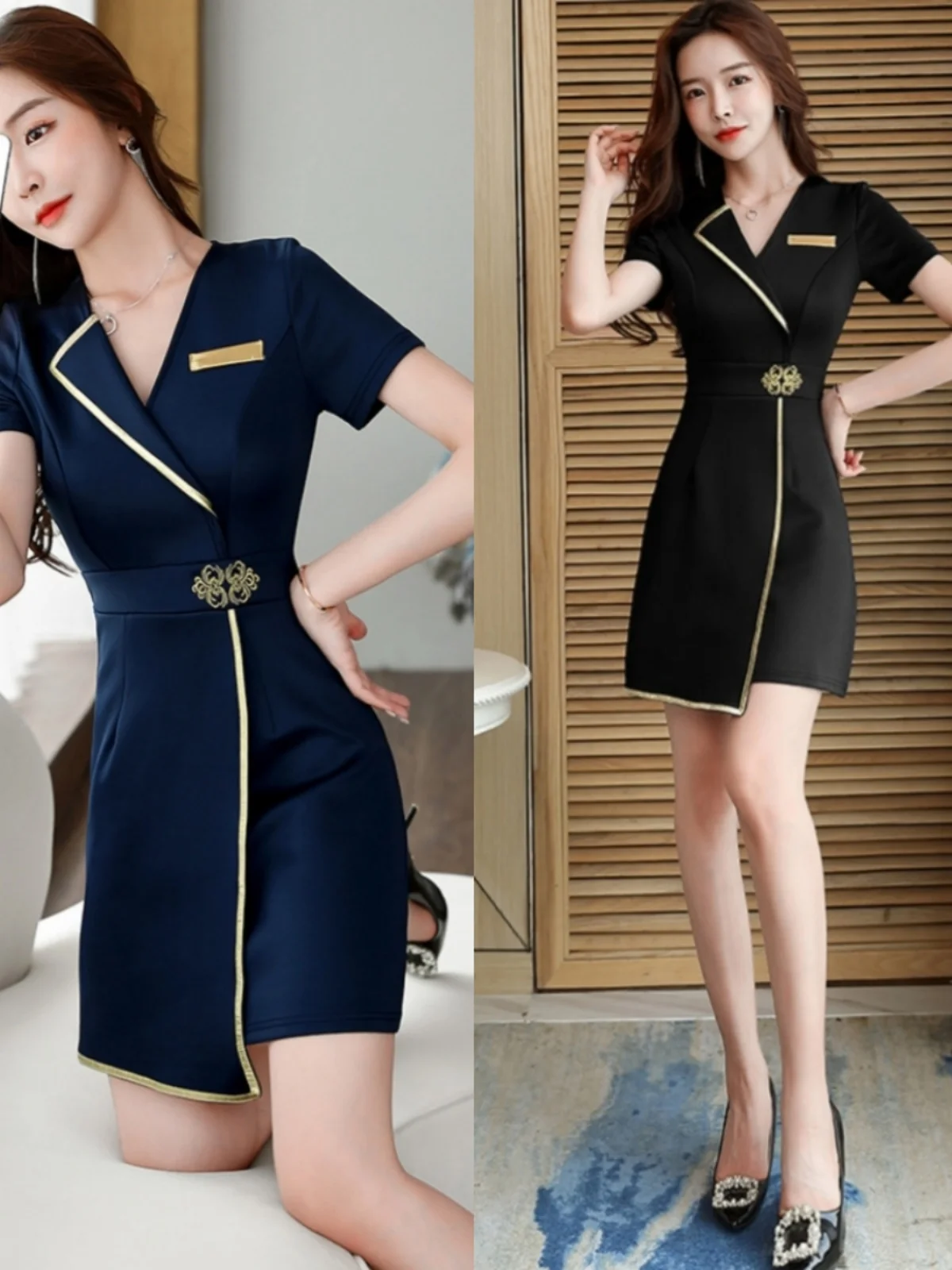 2025 New Beauty Salon Esthetic Uniform Beautician Dress Spa Massage Work Clothes for Elegant Woman Foot Bath Technician Uniforms