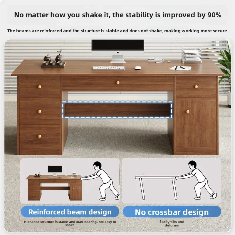 Computer desk Desktop with pump Home bedroom Student study writing desk Modern simple workbench Financial desk