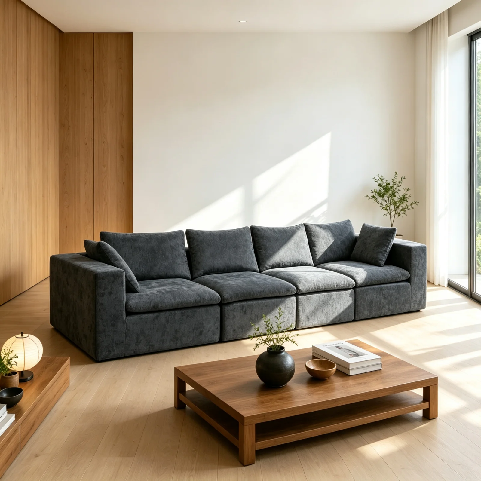 Comfort High Density Foam Vacuum Compressed Sofa Box-packed Modular Sofa for Residential Apartment Decoration