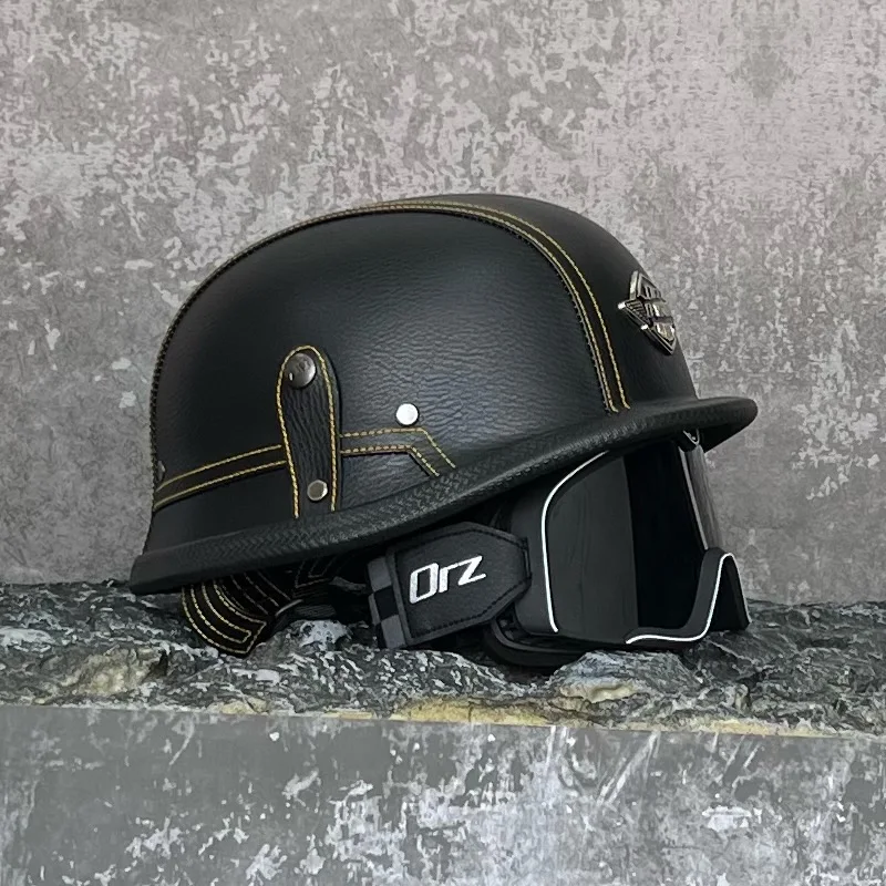 ORZ-HX06-DOT Certified 3/4 Open Face Motorcycle Helmet Men Women All Season ABS Windproof Street Bike Helmet view 3