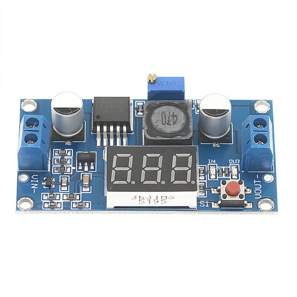 For For JIAQISHENG JOS DC DC Buck Converter LM2596 Module With LED Voltage Display Adjustable Power Supply Regulator