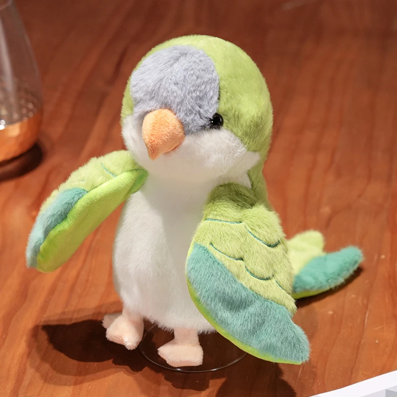 Bird Soft Stuffed Toy Doll Parrot Cosplay Plush Doll Educational Toys Kawaii Cockatiel/Budgerigar/Monk Parakeet Hand Puppet