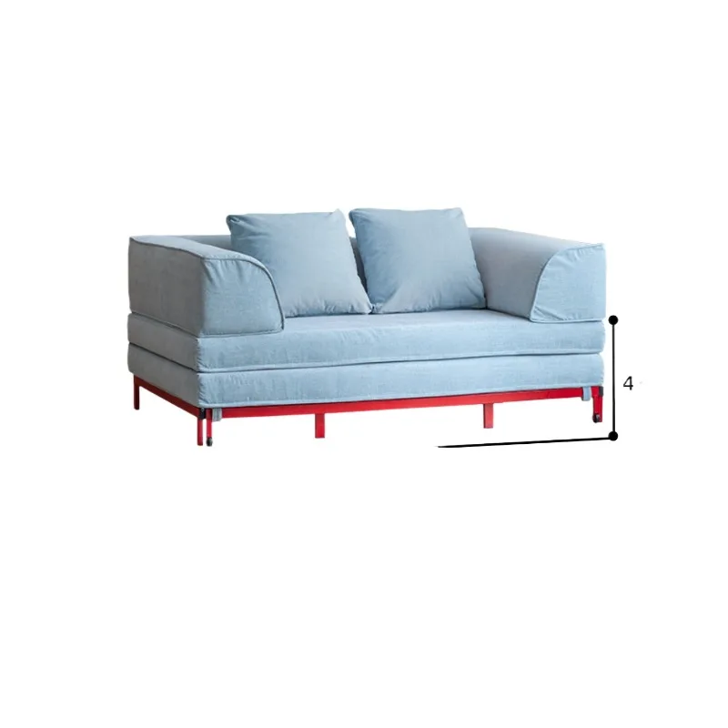 French medieval solid wood sofa living room small apartment balcony princess foldable single sofa bed integrated dual-use