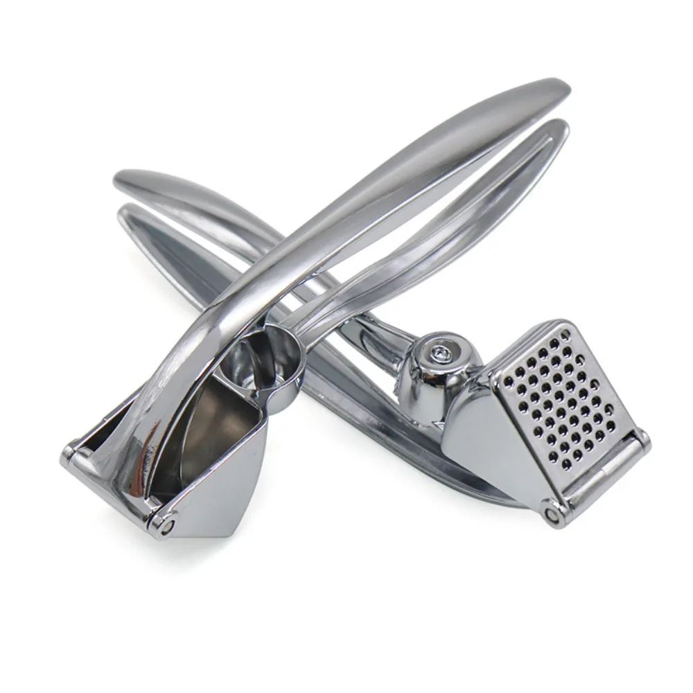 Practical 2 in 1 Garlic Press Rust-proof Corrosion-resistant Garlic Squeezer Zinc Alloy Labor-saving Red Date Pitter Olive 3