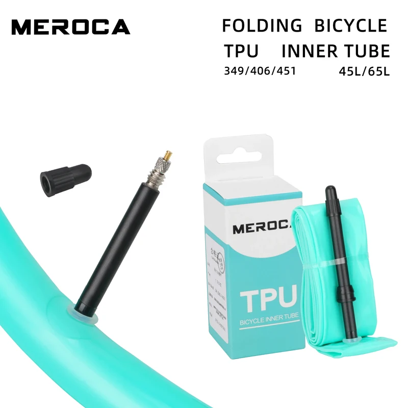 MEROCA Klappbarer Fahrradschlauch Tpu Ultraleicht 349/406/451 Schlauch für Klappfahrrad 20-Zoll-Schlauch Fahrradteile