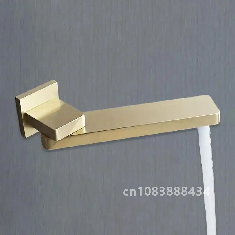 Verdecktes Duschset aus gebürstetem Gold für Badezimmer, versteckter 3-Wege-Wasserhahn, Duschsystem-Set, Wandmontage, Badewanne, Regendusche, Mischbatterie-Set