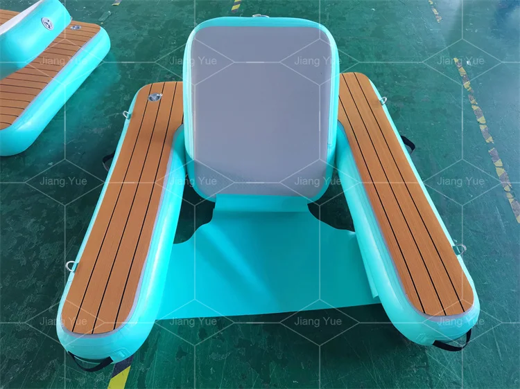 Diskon Besar Dermaga Sofa Mengambang Jahitan Jatuh Tiup Kursi Tunggal Kursi Bermain Air Luar Ruangan dengan Jati Eva