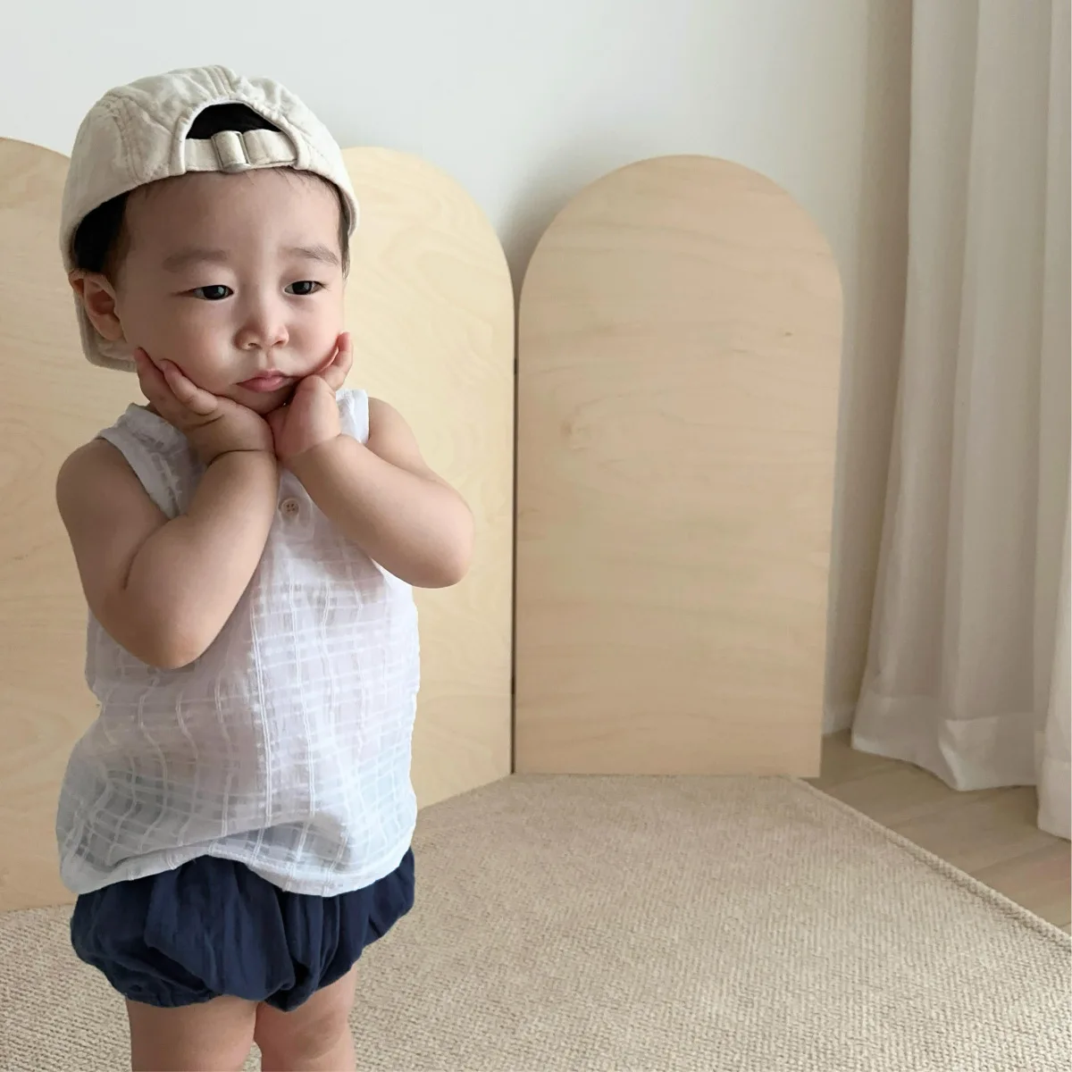 2026 Summer New Baby Sleeveless Clothes Set Infant Girl Cotton Breathable Vest + Cute Pp Shorts 2pcs Suit Toddler Boy Outfits