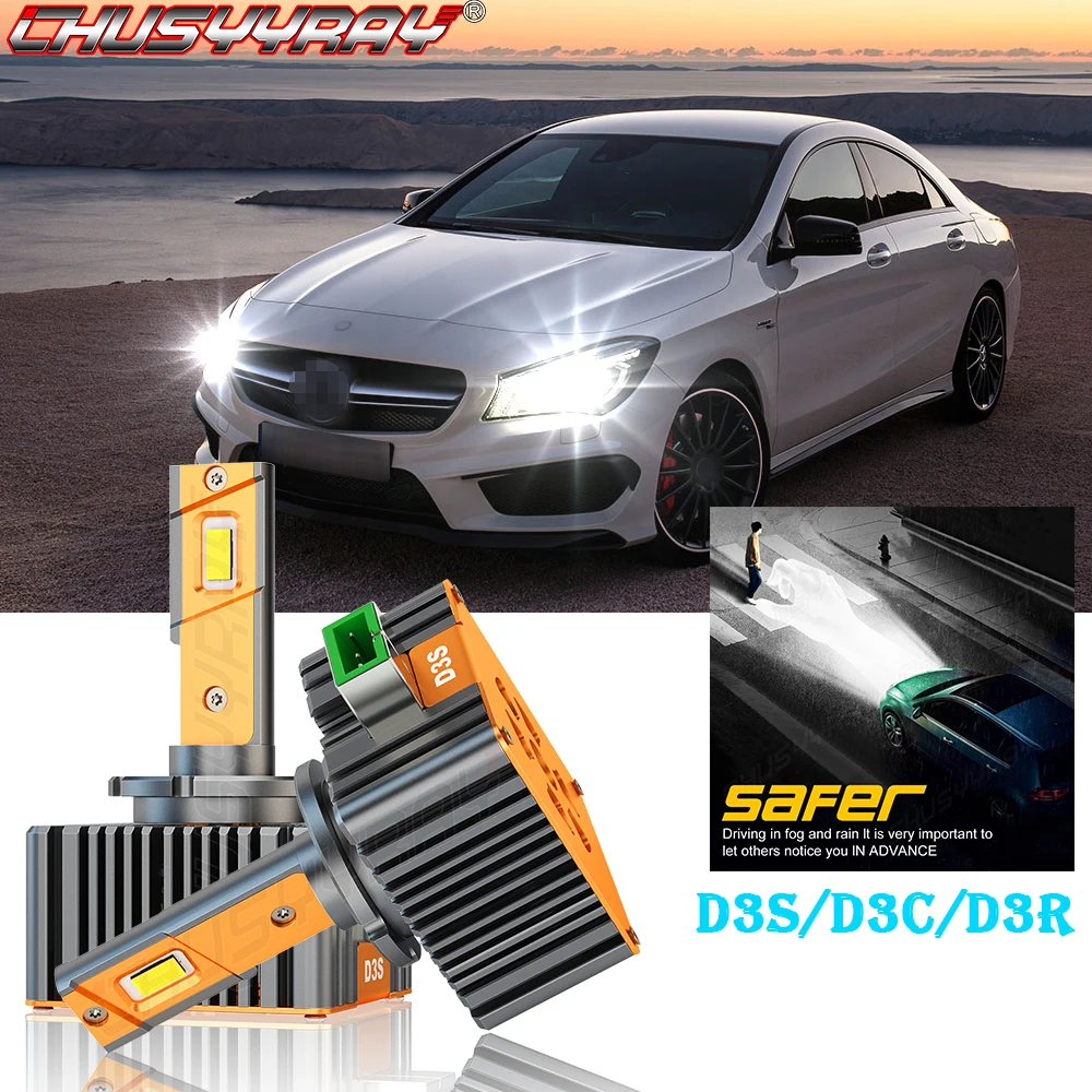 

CHUSYYRAY Car Lights Compatible For Mercedes-Benz CLA250 2013-2016 2X D3S HID Xenon Headlight Bulb High Low Beam Car accsesories