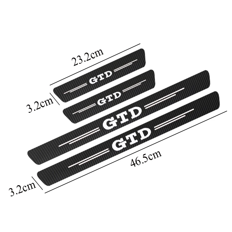 4 Stück Kohle faser Autotür schweller Schutz Aufkleber für Volkswagen GTD VW Golf 4 5 6 7 7 mk4 mk5 mk6 mk7 mk8