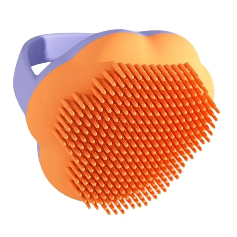 C9GB épurateur bain apaisant pour bébé brosse à pattes en Silicone souple facile à tenir brosse bain pour bébé améliorée