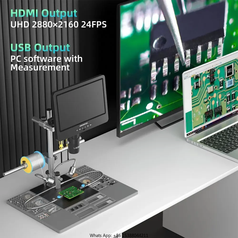 Andonstar 2024 New Trinocular 2000X UHD 2160P hd mi Digital Microscope AD246SM-Plus For PCB SMD Soldering For Phone Repair Tools