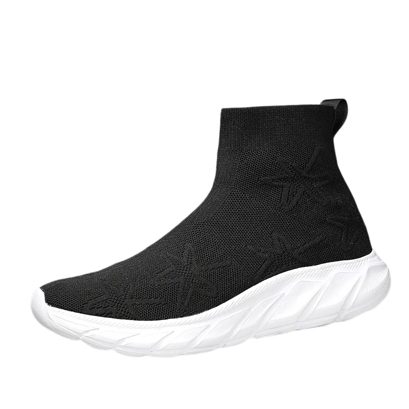 Breathable Men's Casual Shoes Soft Running Shoes Ankle Boots Socks Shoes Mesh Sneakers Comfort Tennis Shoes Couple Sports Shoes