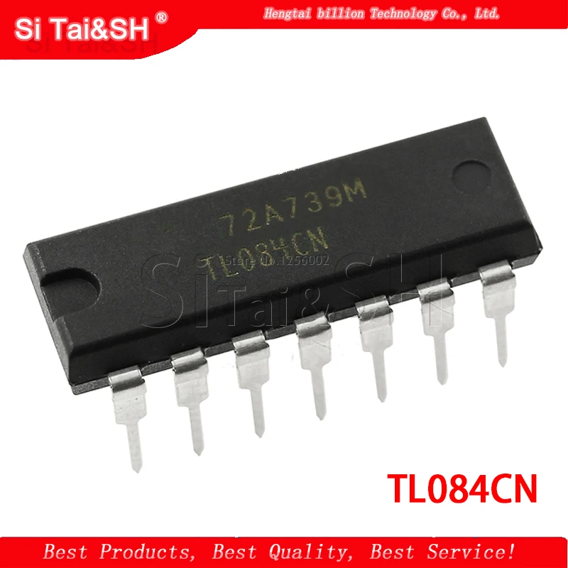 10pcs/lot TL084CN TL084 DIP-14 Operational Amplifiers - Op Amps JFET Input 100% New original