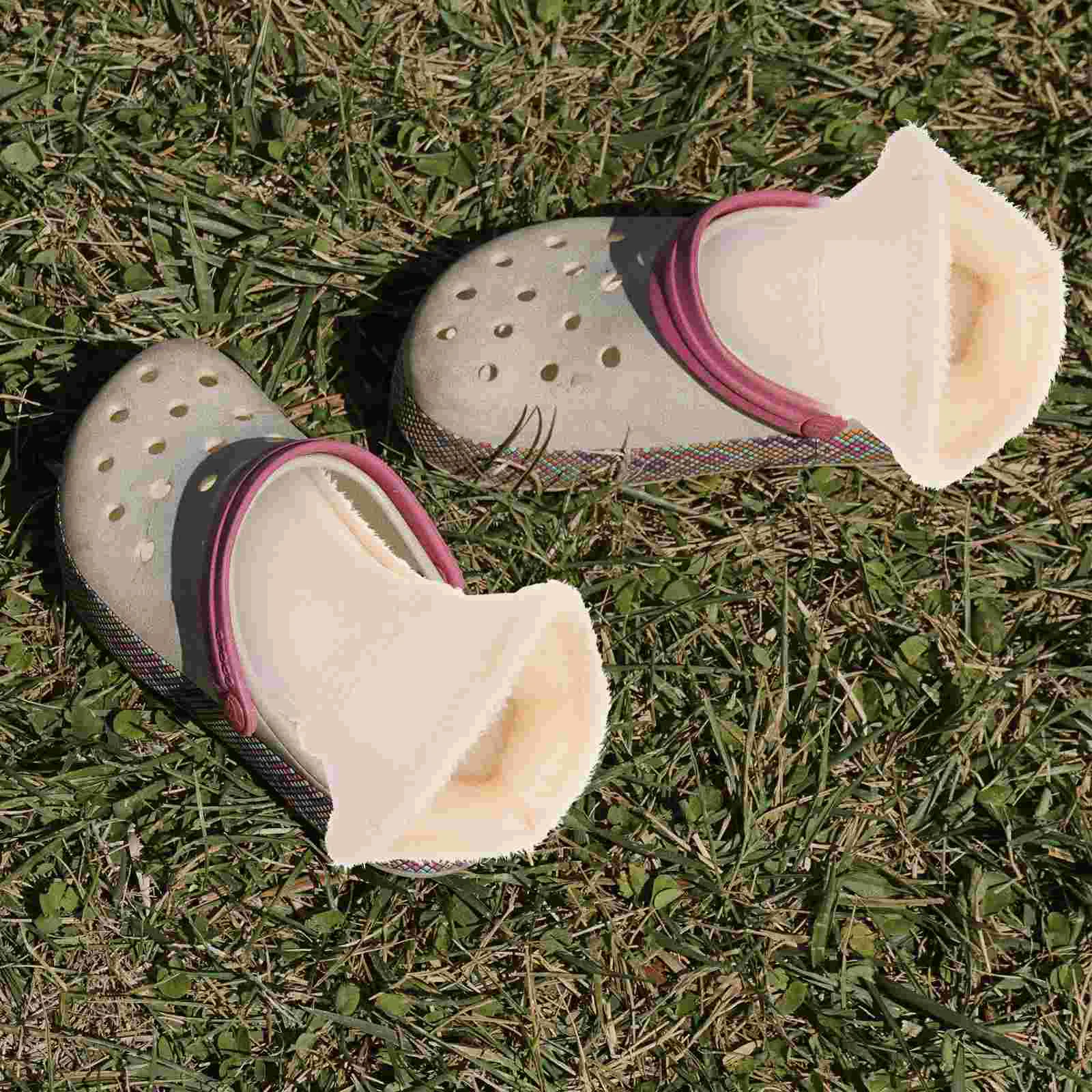 Зимние теплые бахилы, стельки для тапочек, женские пушистые тапочки, вставки для ног, ботинки, пушистая внутренняя подкладка для обуви, плюшевая мужская обувь