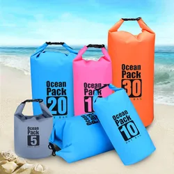 PVC Impermeável Natação Rafting Boating Bag Dry Sack Pesca Flutuante Gear Bags Caiaque Mochila Praia Armazenamento Drifting Pouch