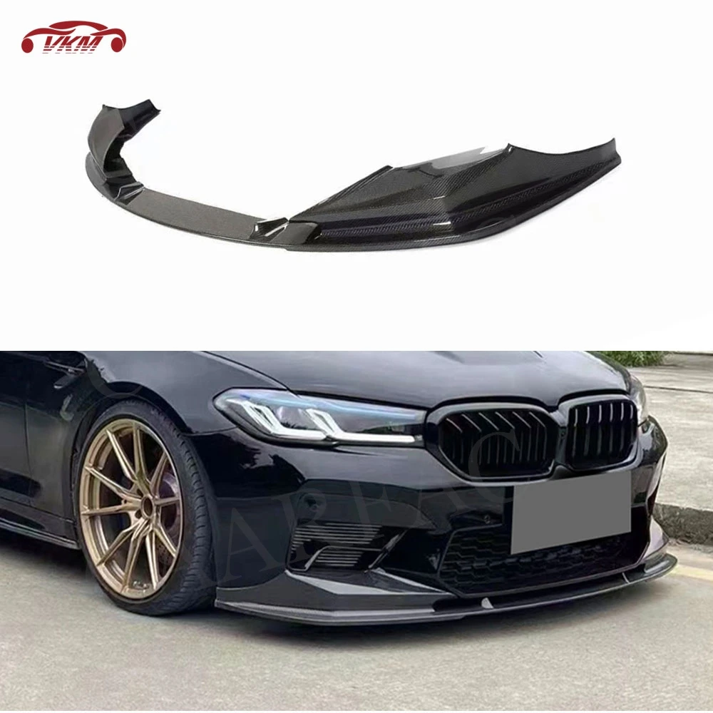 

Углеродное волокно для BMW F90 M5 LCI 2021-2024, передняя лопата, объемная губа, нижняя защита бампера, детали передней юбки FRP