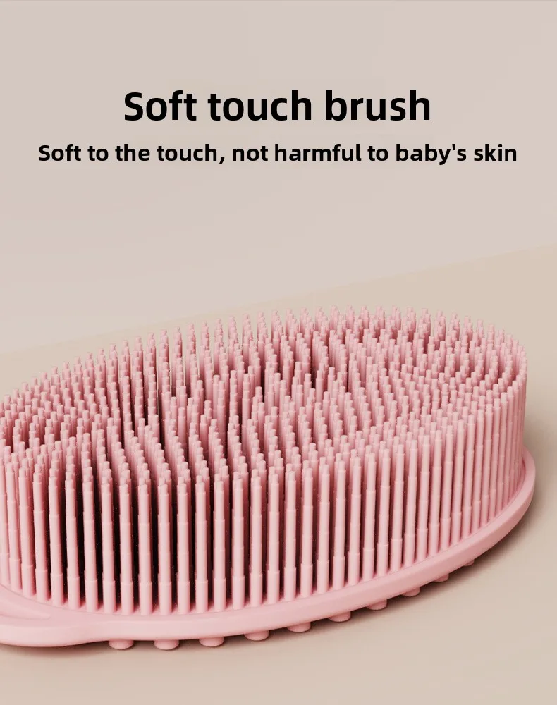 Exfoliërende Spons Body Scrubber Huid Hoofd Wasborstel Kam Siliconen Haren Badborstel Hoofdhuid Massager Bad Tool Hygiënisch