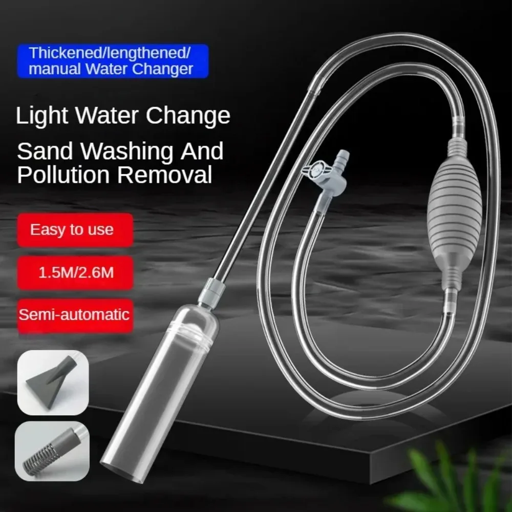 

New Aquarium Siphon Vacuum Cleaner Fish Tank Water Changer Manual Water Changer Semi-Automatic Aquarium Pump Cleaning Tools
