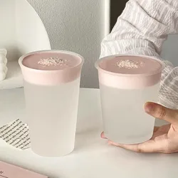 Cute Frosted Glass Cup For Home Simple Glass Coffee Cup Tumbler For Wine Juice Tea Whiskey Espresso 365ml Drinking Glasses Gift