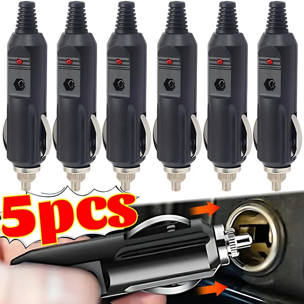 سيارة ولاعة السجائر التوصيل ذكر محول 12 فولت 24 فولت استبدال موصل LED تنصهر للسيارات شاحنة RV قارب كابل إمداد الطاقة رئيس