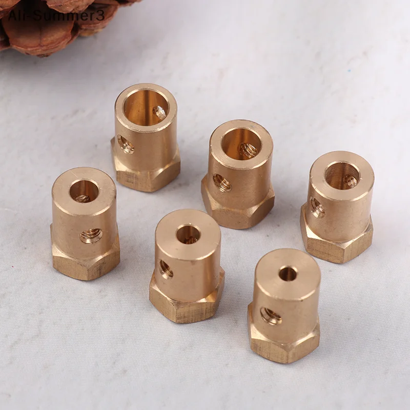 1Pc Wheel Hex Coupling Coupler With Screws Brass Sleeve Adapter Tire Connector 3/4/5/6/7/8MM For RC Boat Car Spare Parts