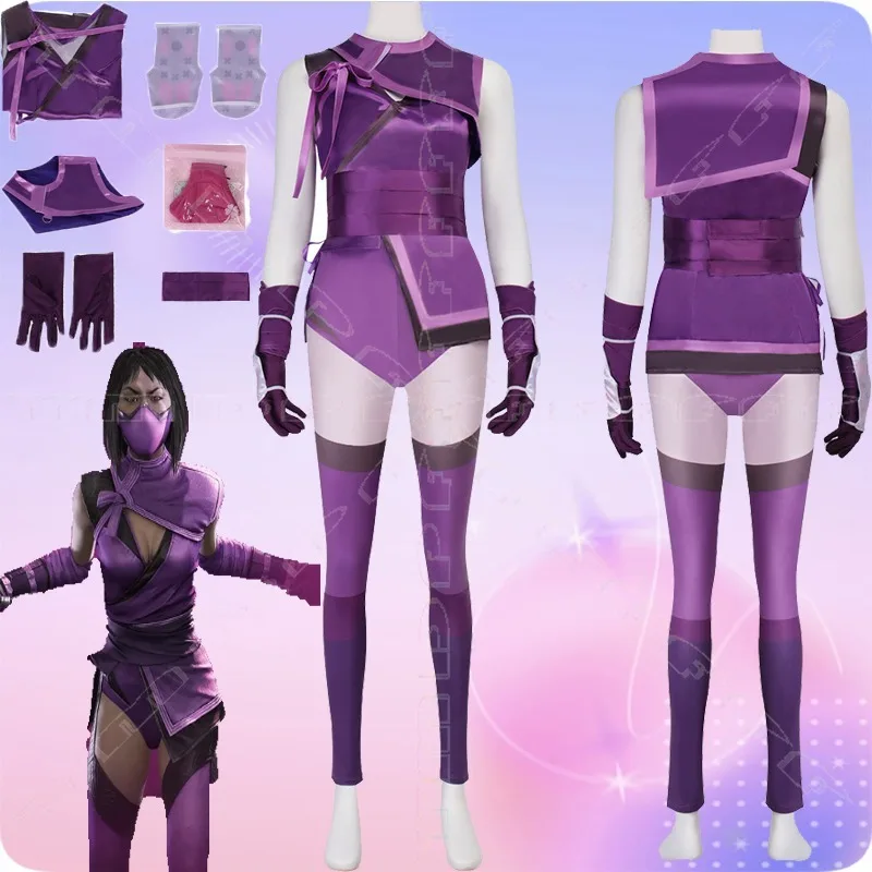 

Anime Horror Melina Cosplay Set Purple Halloween Carnival Carnival Night Christmas Gift Girlfriend Birthday Hot Sale