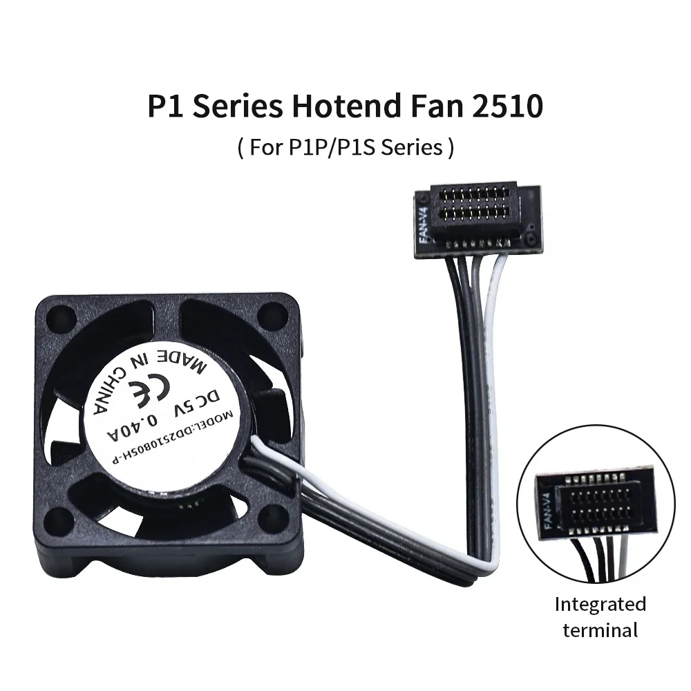 

Original 2510 5V Cooler Fans Fit Bamboo Bambulabs P1P,P1S Hot End Axial Fan for Bambu Lab X1,X1C 3D Printer Hotend Cooling Fan