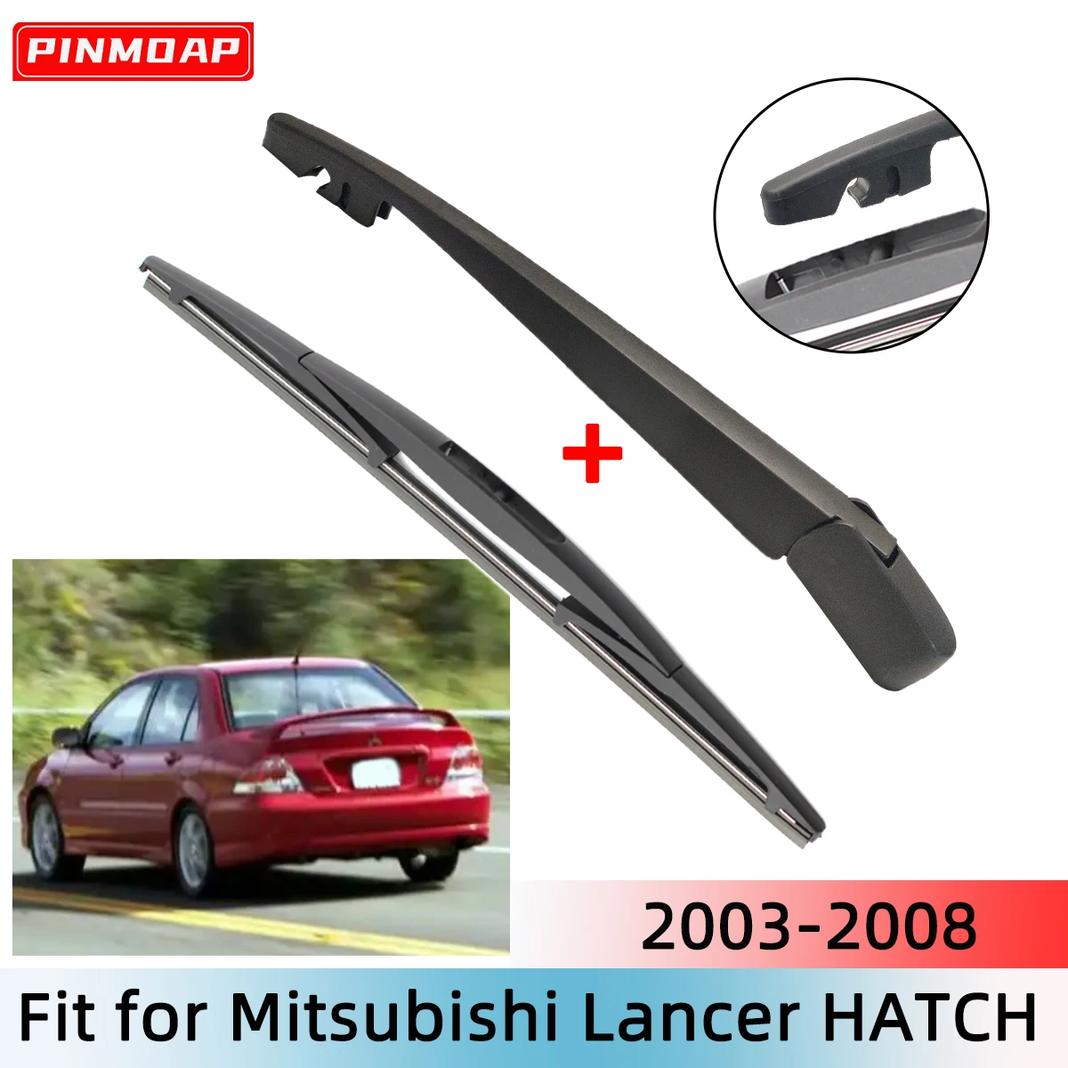 1/2PCS Heckscheibenwischerblatt Wischerarm Kit für Mitsubishi Lancer HATCH 2003-2008 Windschutzscheibe Windschutzscheibe Heckscheibe