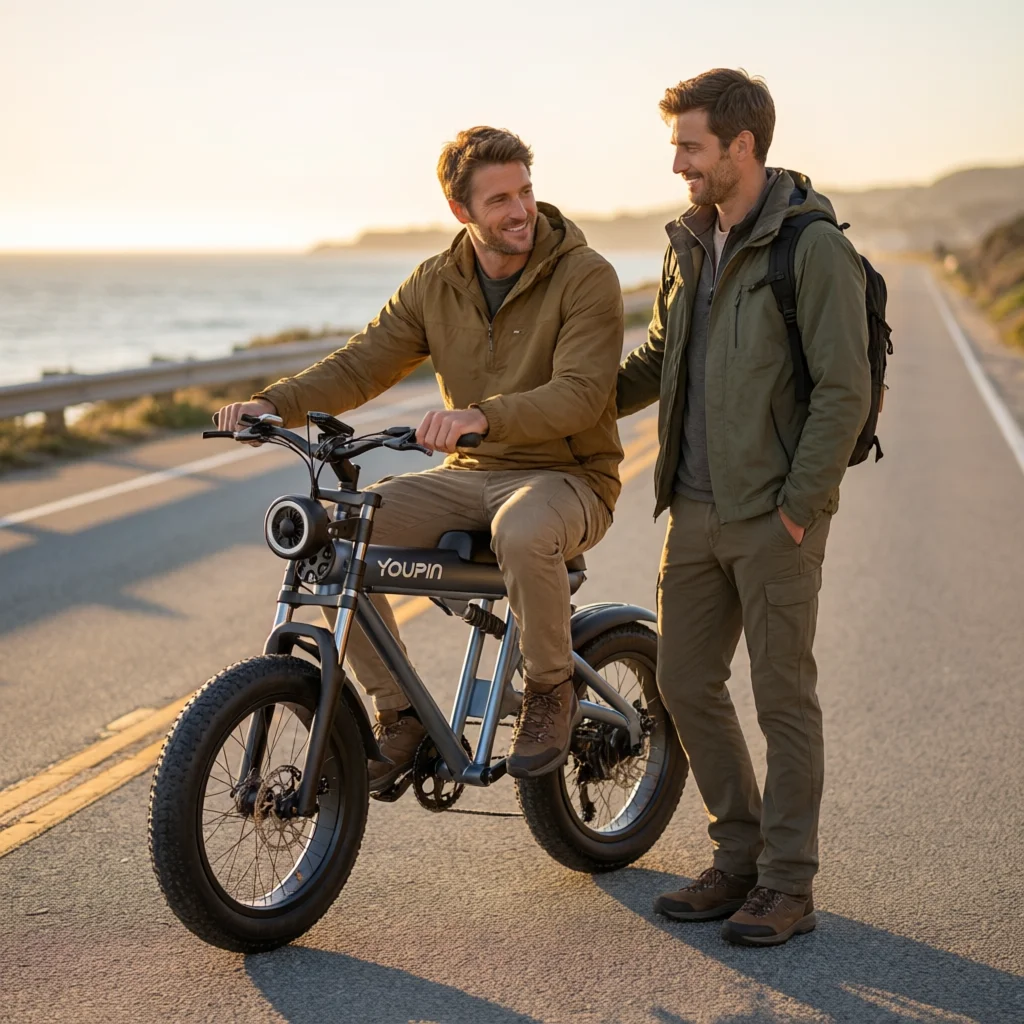 Electric Bike 20 Inch, All-Terrain Powerful E-Bike for Mountain Beach, Lithium Battery Electric Bicycle, Strong Motor Assist