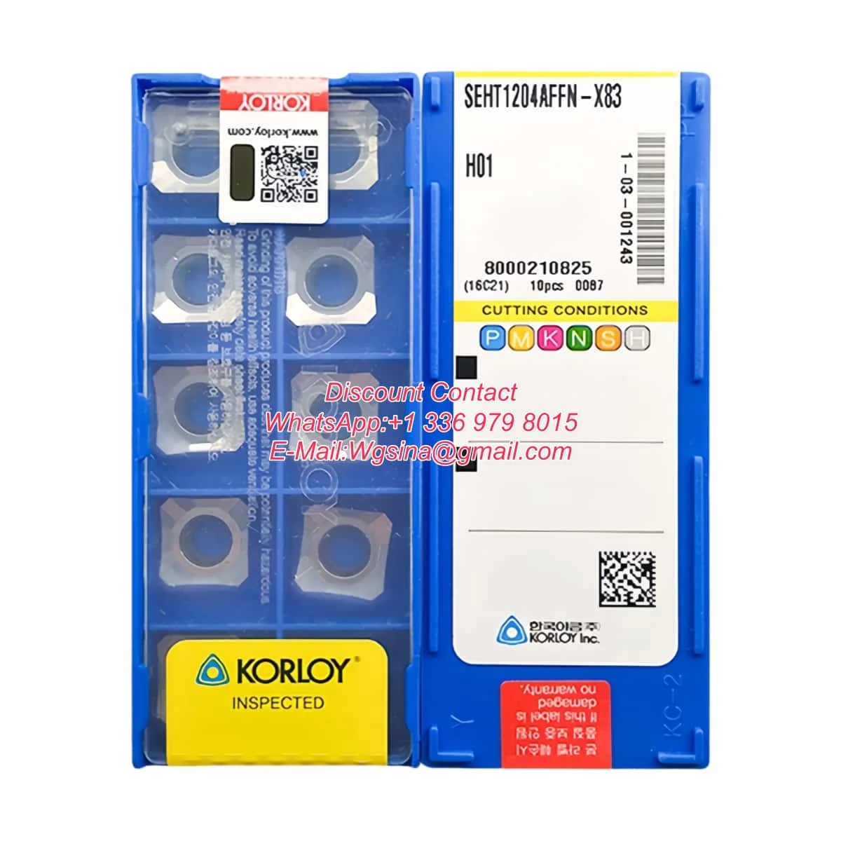 Korloy Milling Insert SEHT1204 SEHT1204AFFN-X83 SEHT1204AFSN-X45 NCM325 NCM335 H01 CNC Cutting Tool