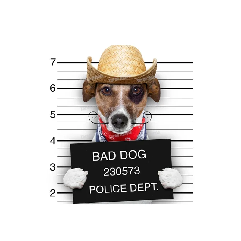 Naughty Jack Russell Terrier Dog Motorcycle Car Sticker Fashion Bicycle Decal Skateboard Graffiti Snowboard Luggage