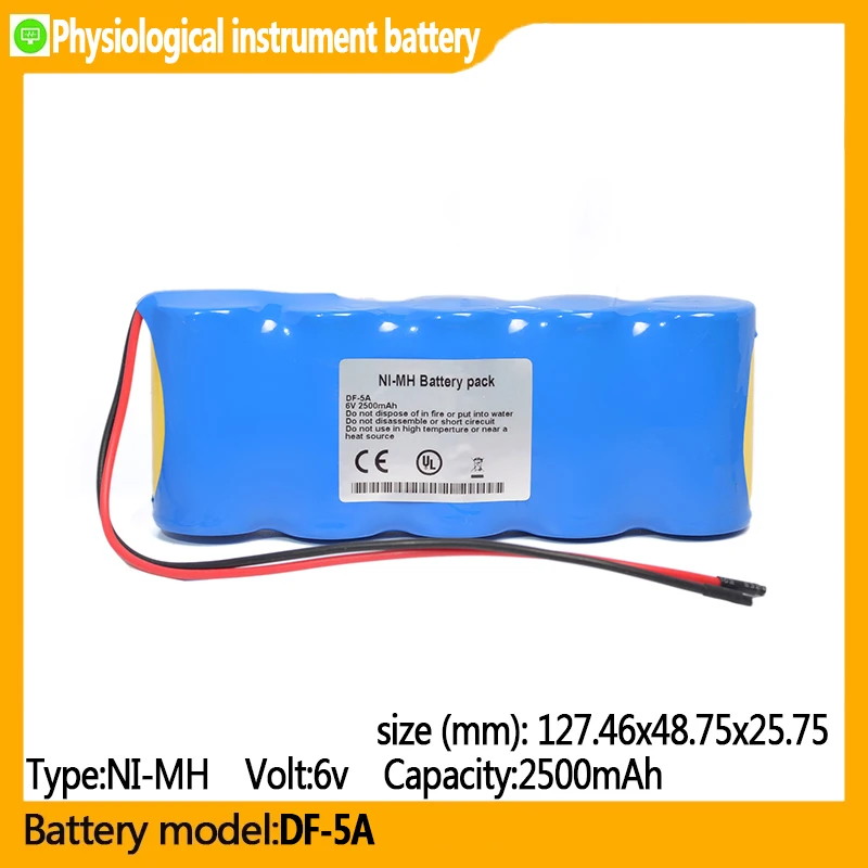 

DF-5A capacity 2500mAh 6v NI-MH battery,suitable for DF-5A,Xd-5A,Physiological instrument