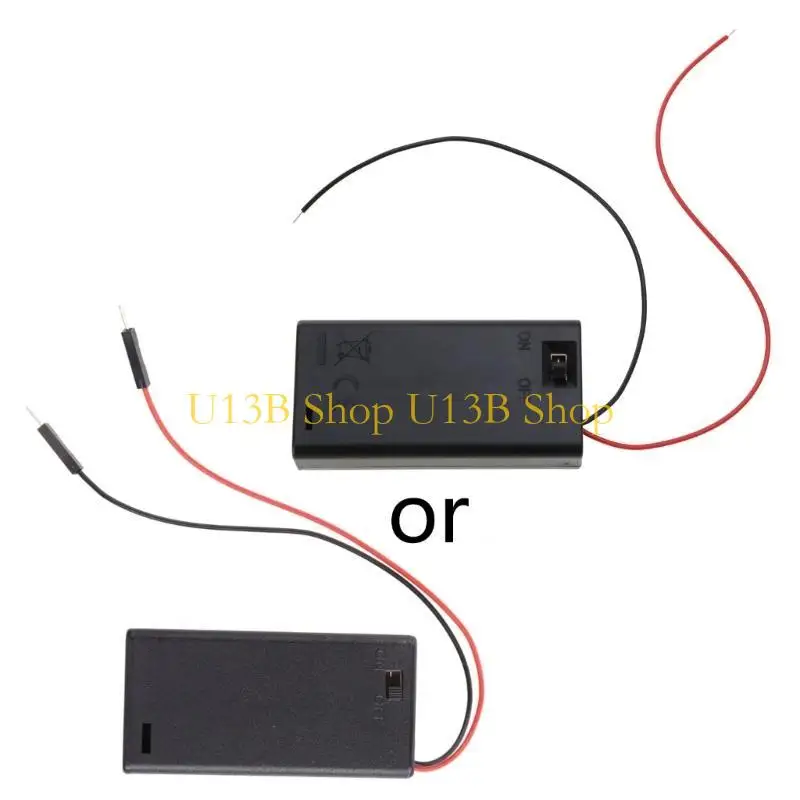 U13B AA Battery Case AA Box Box Box с мужской заглушкой с переключателем включения/выключения
