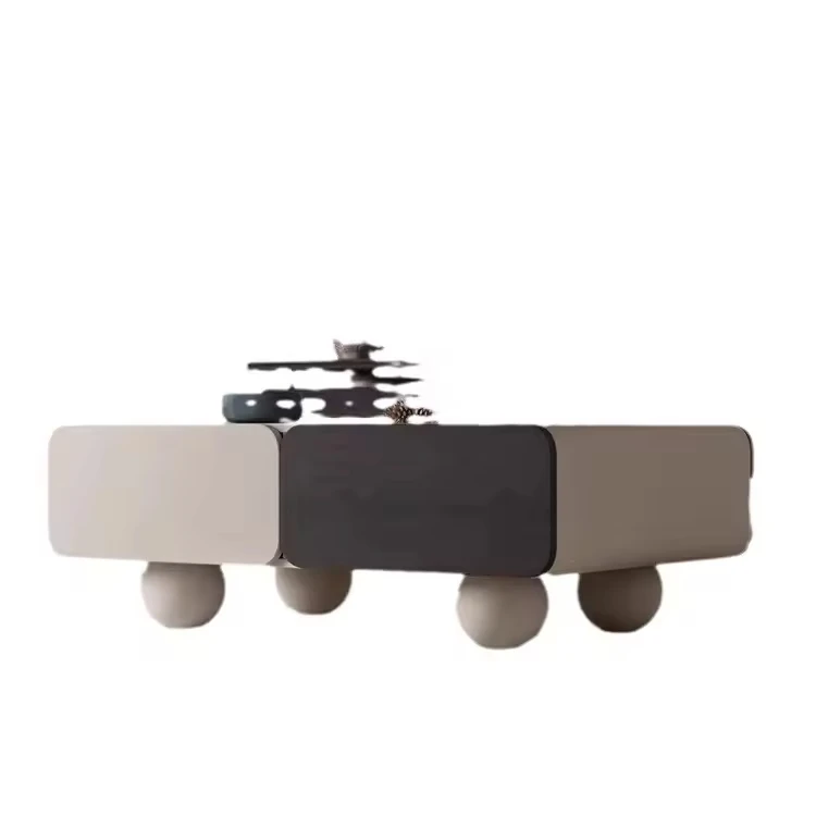 d*-Popular Square Modern Luxury Wooden Coffee Table with Drawers Living Room Coffee Table Latest Designer Coffee Table