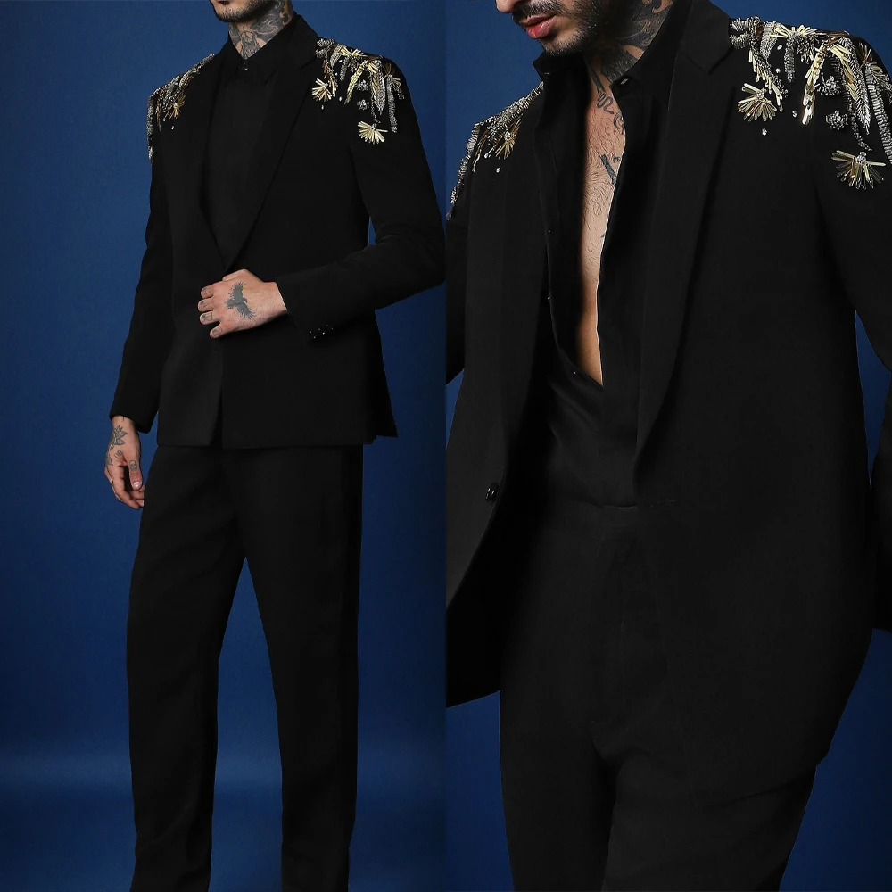 

Luxury Wedding Suits One Piece Blazer Single Breasted Formal Prom Jacket Slim Fit Evening Party Tuxedos Custom Made