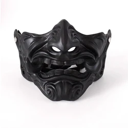 Máscara de Cosplay japonesa Hannya, máscara de colmillo, fantasma del diablo, Oni, Samurai, Noh, Kabuki, Halloween, Bola de lujo, látex