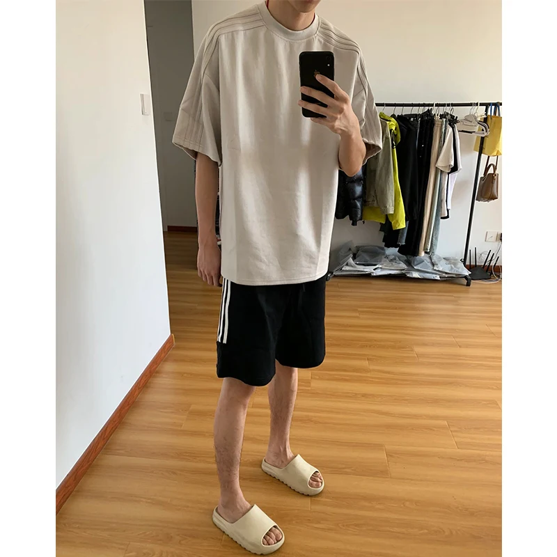 

Qui Dry Baskeall orts Men's Summer Thin Spor Teenage Trendy Brand Knee-Length Five-Part Pants Straight Leg Casual Pants