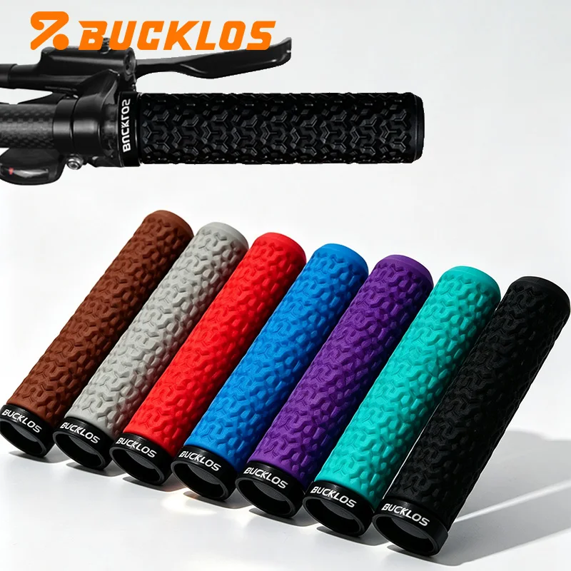 BUCKLOS Road Mountain Bike Grips Lock on Bike Handle Grip Waterproof Bicycle Handle Cover Non-slip MTB Cuffs