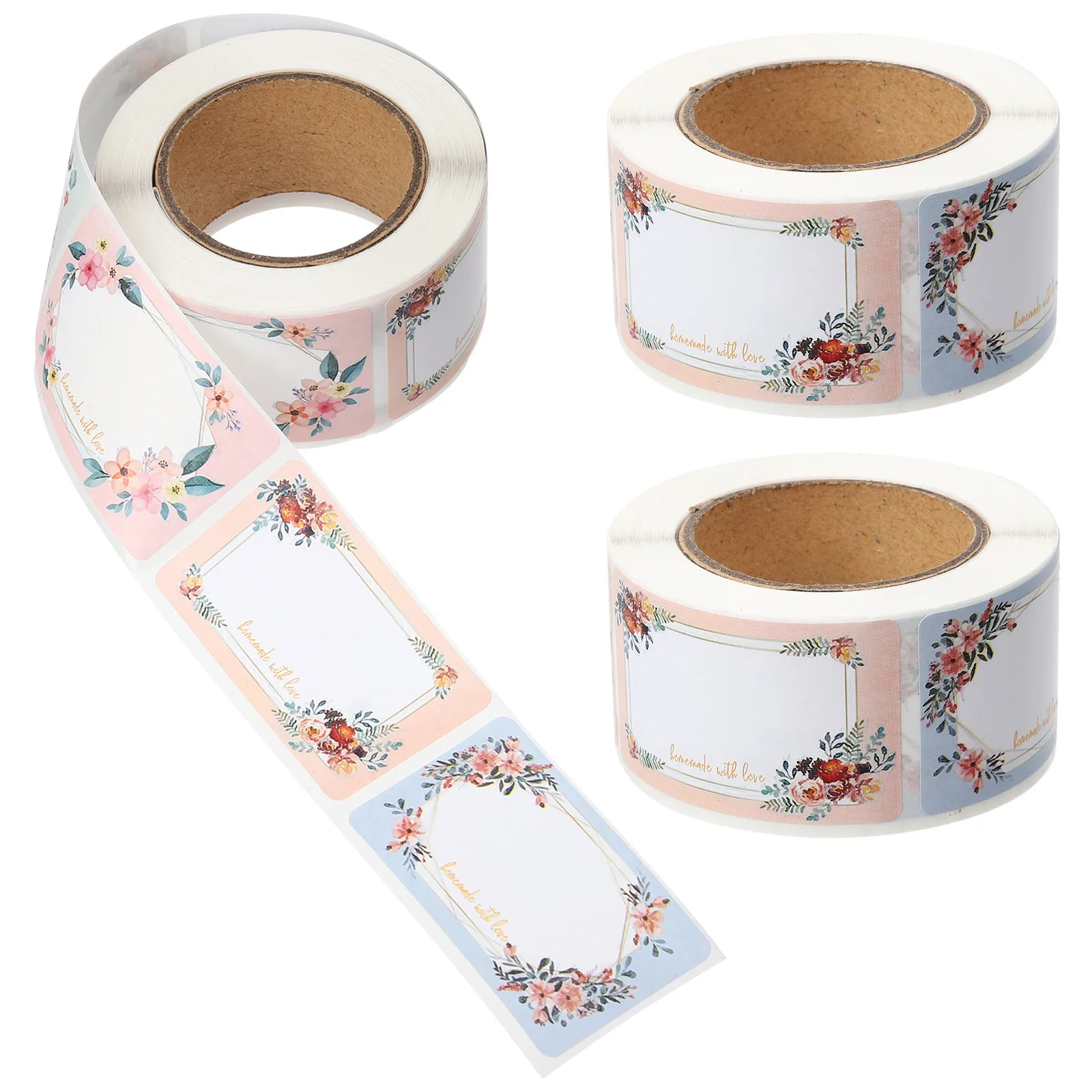 

3 Rolls Blank Sticker Labels Writeable Name Tags for Jars Bottles Canning Kitchen Pantry Organization Home Use