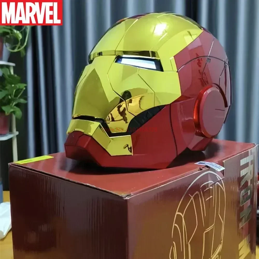 Iron Man 1:1 Helmet MK5 MK50 Avengers War Machine Cosplay Electric Open Close English Voice Remote Control Toys Christmas Gifts