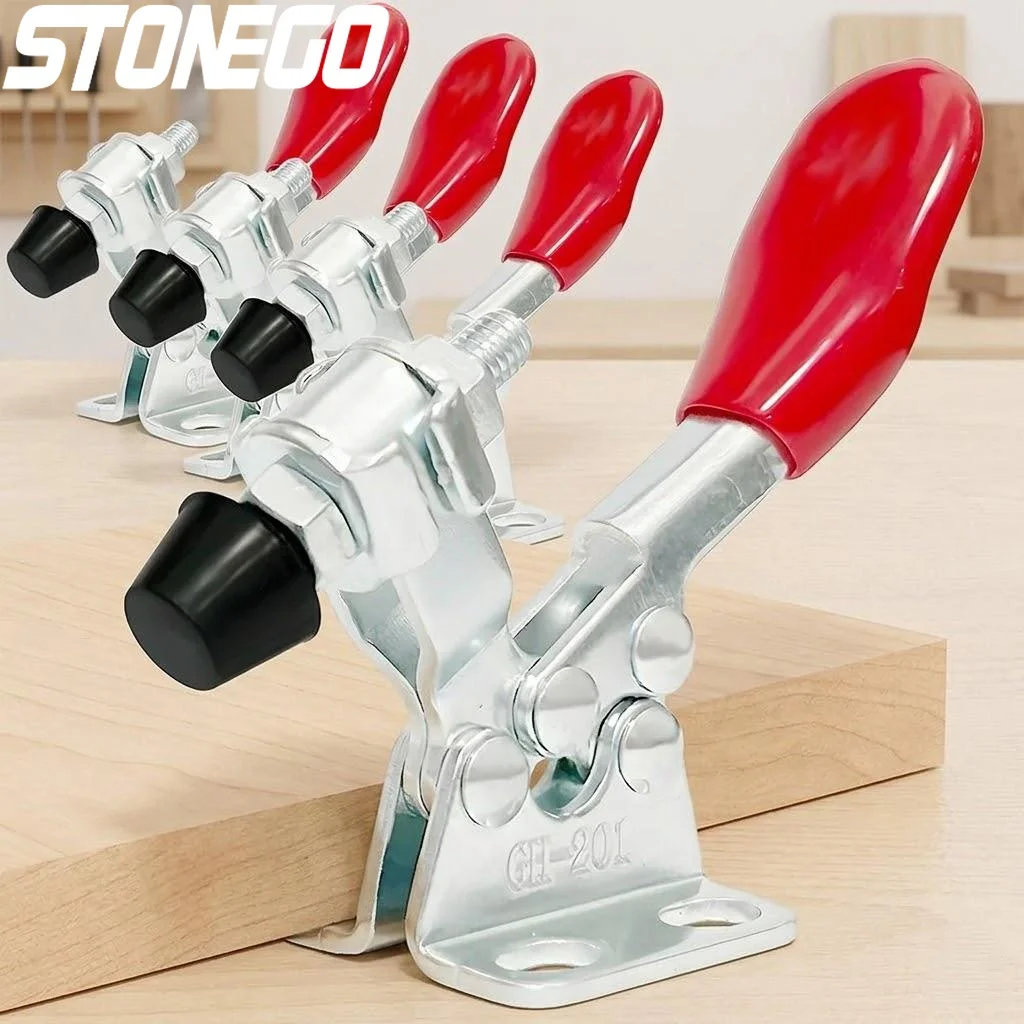 4PCS Heavy Duty Quick Clamp Set for Woodworking Horizontal Workholding Clamps Engraving Tools Essential Hardware Equipment