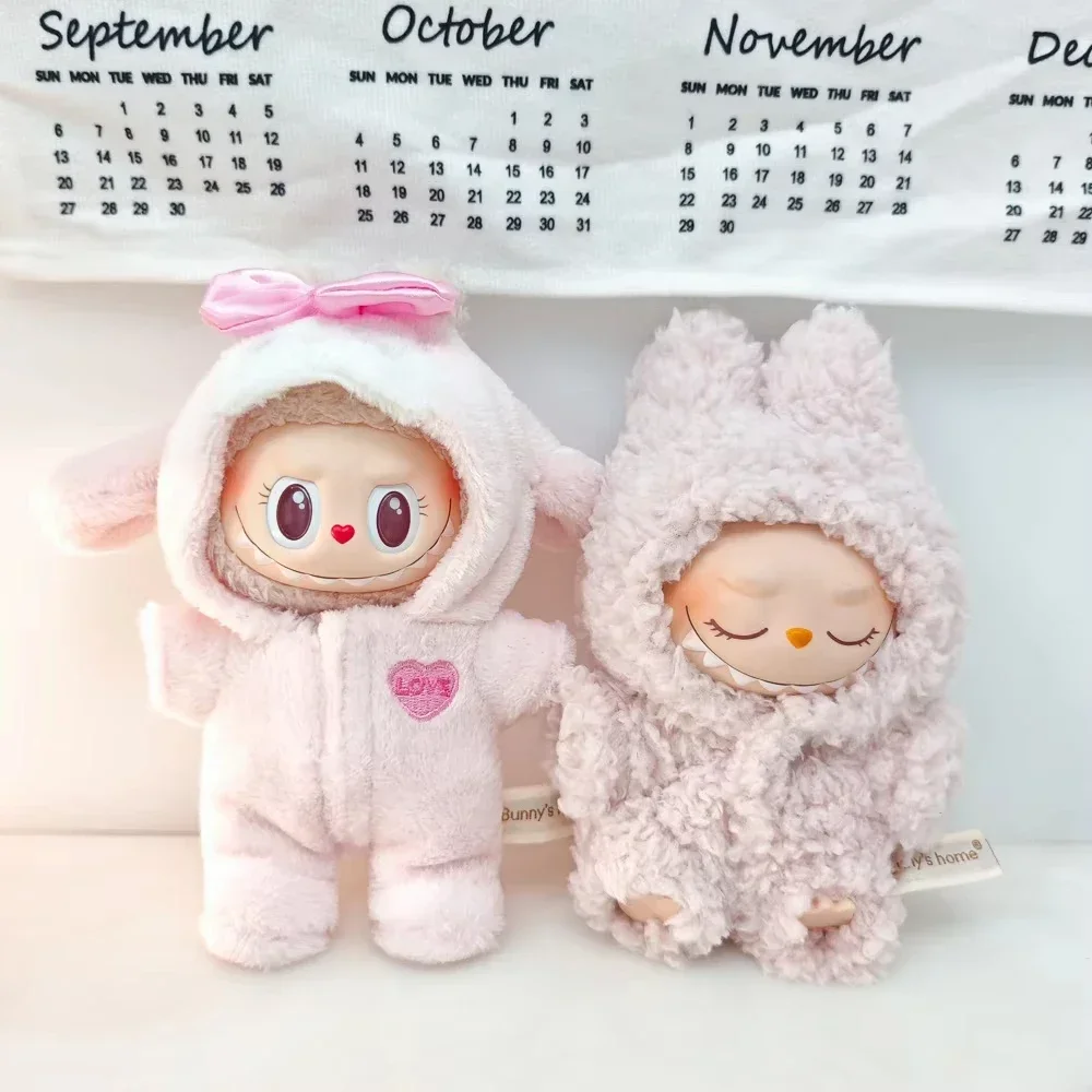

Labubu Doll Clothes Baby Penguin Onesie Labubu I II Idol Dolls 15/17cm Plush Doll'S Clothes Sitting Party Accessories