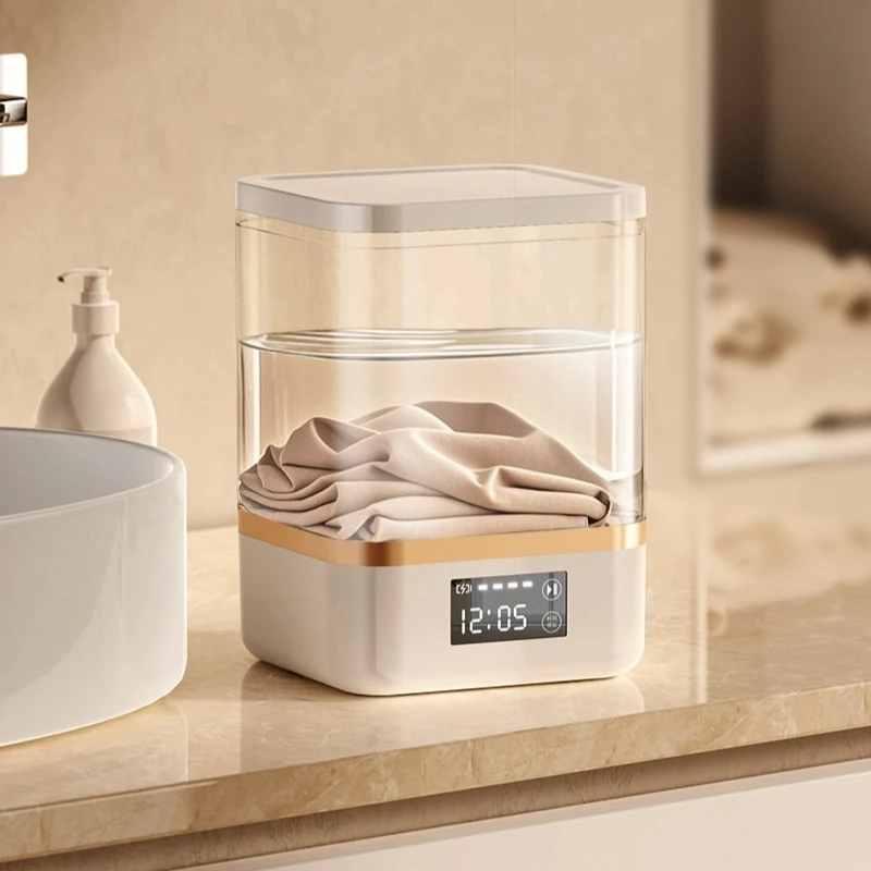 Upgraded Mini Clothes Washer Full Auto Silent Low Power One-key Dehydration Cleaning Machine