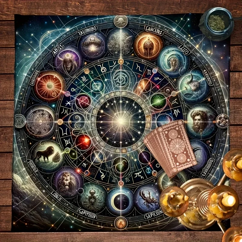 VIKAMA astrological divination positioning tablecloth zodiac sign zoning waterproof metaphysical studio meditation